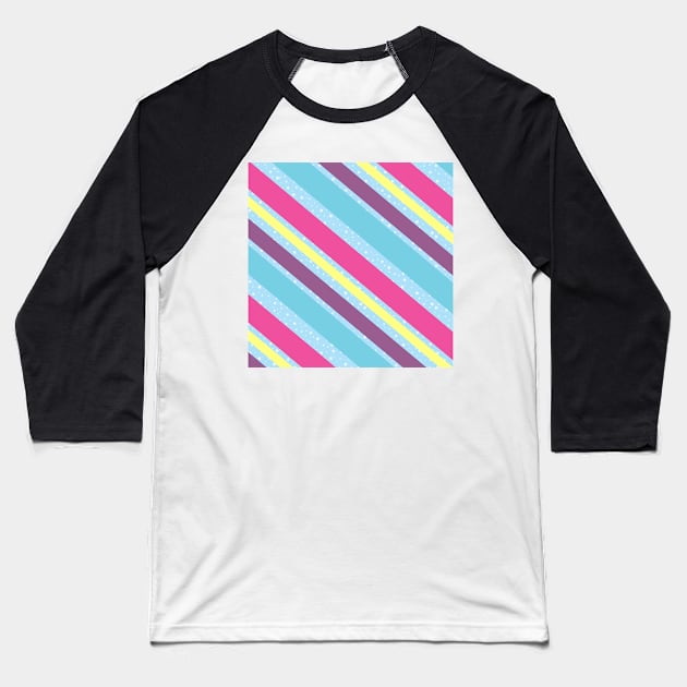 Super Pretty Stripes in Candy Colors Baseball T-Shirt by CeeGunn